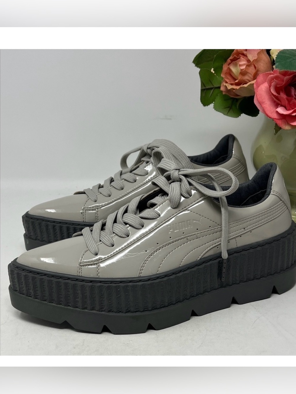 Puma x Fenty by Rihanna Pointy Creeper Patent Leather Platform Sneaker Sz 5.5